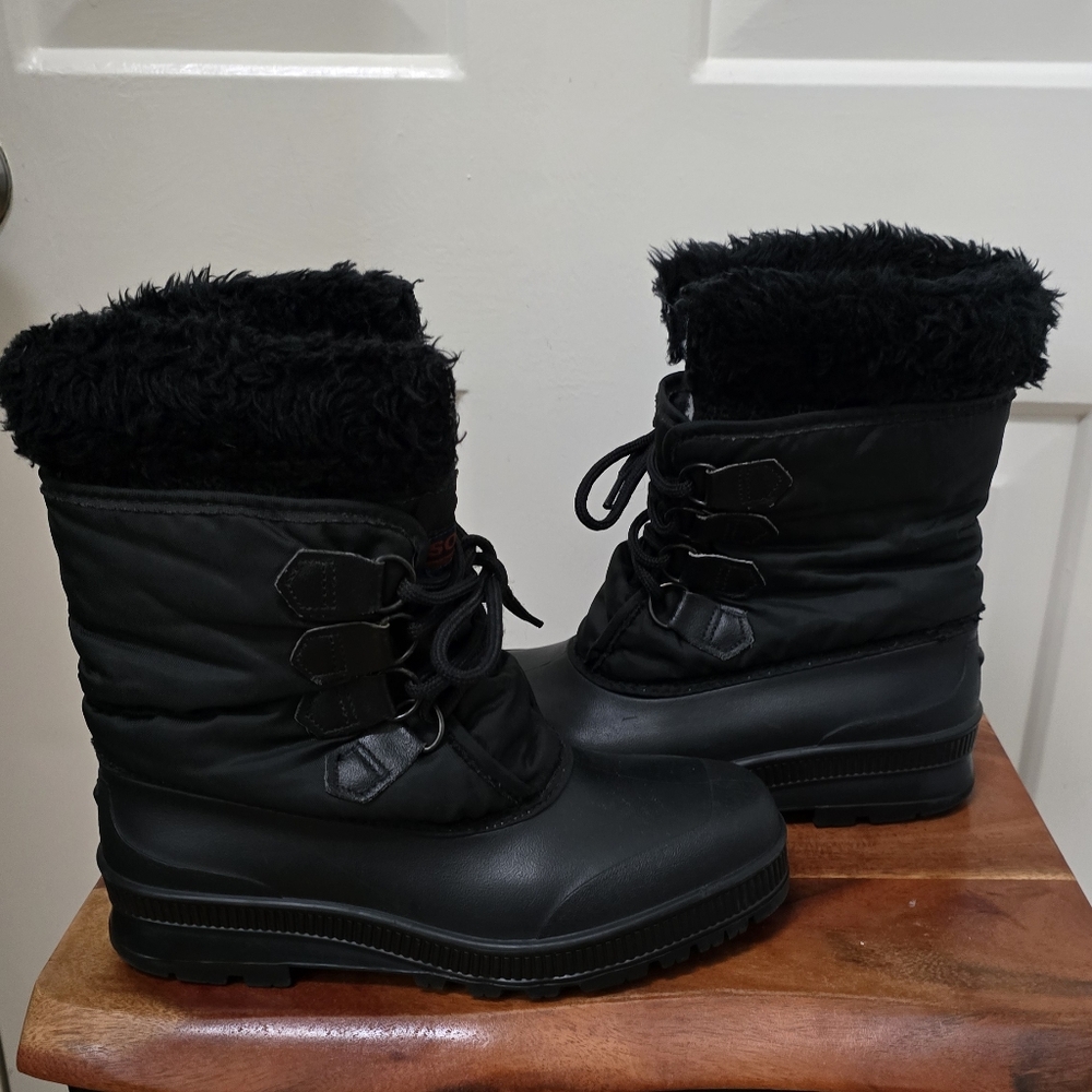 Sorel Women's Black Winter Boots Size 9 - Picture 10 of 15